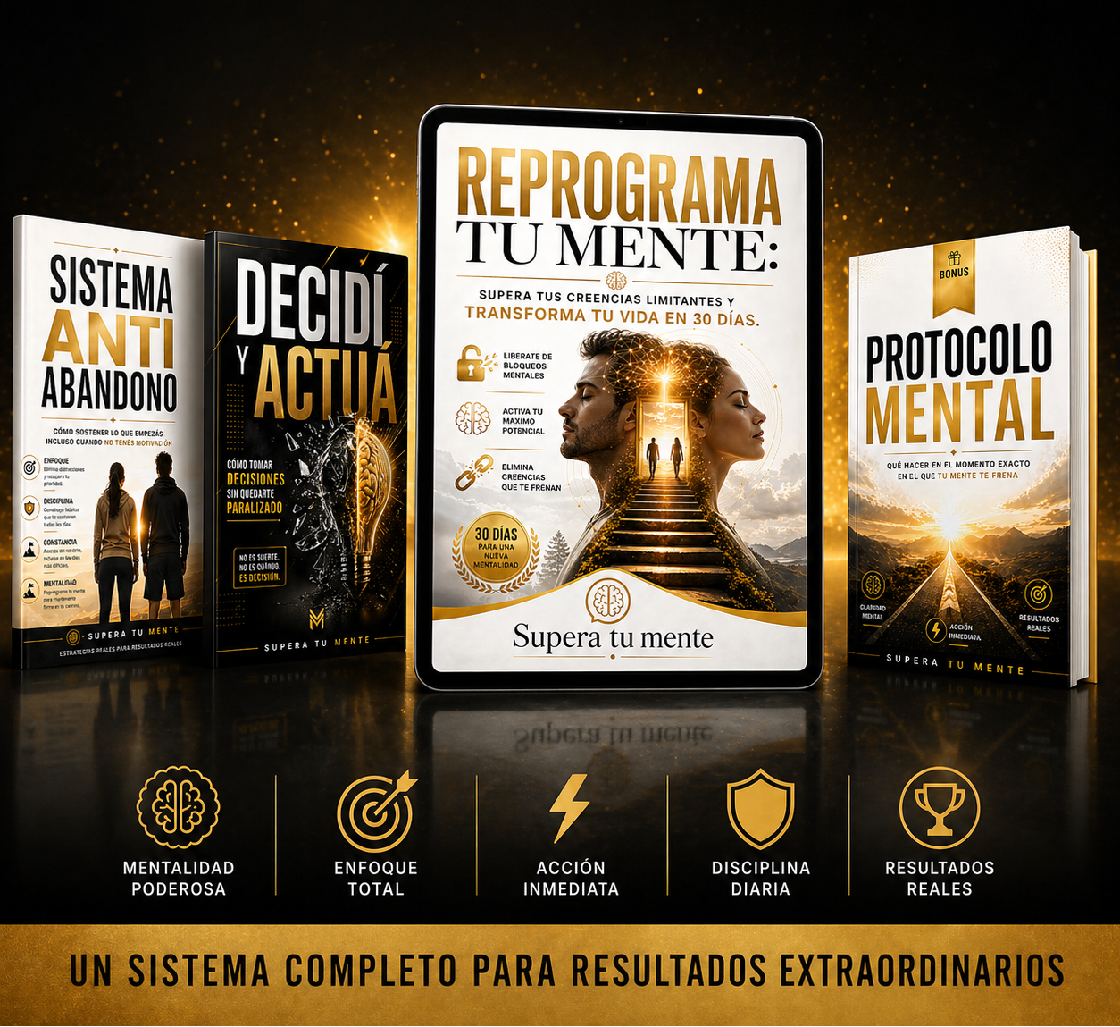 Reprograma Tu Mente: Supera tus creencias limitantes y Transforma tu vida en 30 días + 3 bonos estratégicos